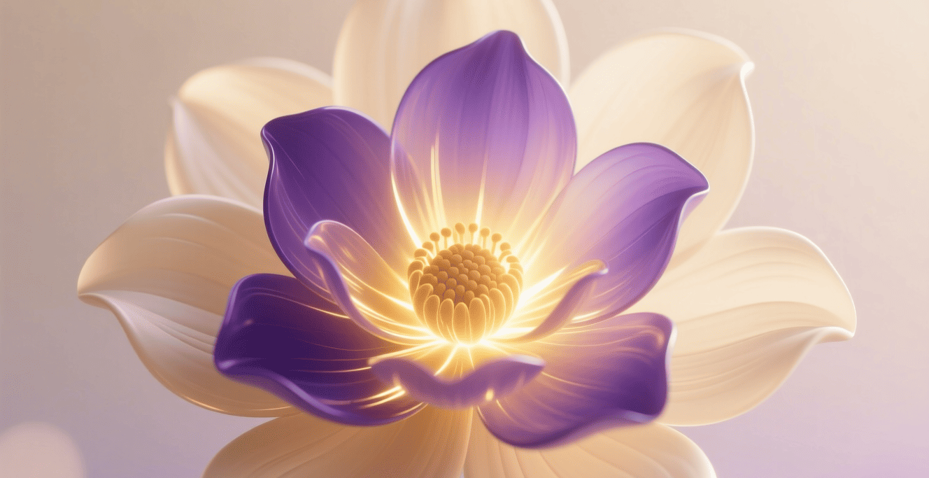 Flor radiante simbolizando el renacer y la esencia